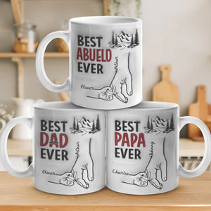 Meilleur papa du monde - Mug personnalisé avec effet gonflable en 3D - Cadeau pour la fête des pères, papa ou grand-père