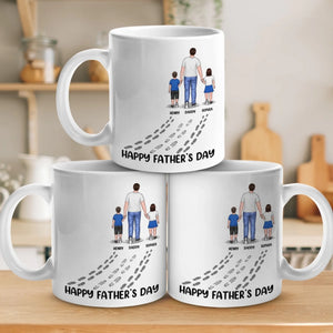 Bonne fête des pères - Mug personnalisé pour la famille - Cadeau pour la fête des pères
