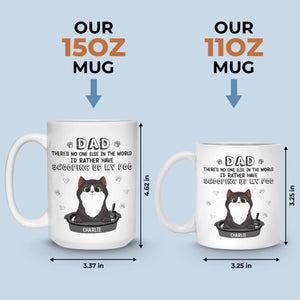 Tu occupes une place unique dans mon cœur - Mug personnalisé pour chat - Fête des pères, cadeau pour les propriétaires d'animaux de compagnie, amoureux des animaux