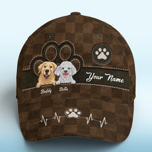 L'amour vient en fourrure et en pattes marron - Casquette personnalisée pour chien et chat, casquette classique à imprimé intégral - Nouveauté, cadeau pour les propriétaires et les amoureux des animaux