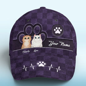L'amour vient en fourrure et pattes violet - Chapeau personnalisé pour chien et chat, casquette classique à imprimé intégral - Nouveauté, cadeau pour propriétaires et amoureux des animaux