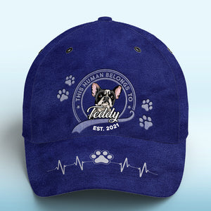 Le meilleur thérapeute a de la fourrure et quatre pattes bleu marine - Bonnet personnalisé pour chien, casquette classique à imprimé intégral - Nouveauté, cadeau pour propriétaires et amoureux des animaux