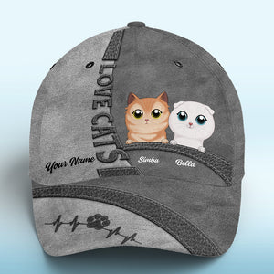 Quel plus beau cadeau que l'amour d'un chat noir ? Chapeau personnalisé avec imprimé chat, casquette classique ! Nouveauté, cadeau pour les propriétaires d'animaux et les amoureux des animaux.
