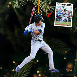 Photo personnalisée où naissent les héros - Décoration sportive personnalisée - Acrylique en forme personnalisée - Cadeau de Noël pour joueurs de baseball et amateurs de baseball