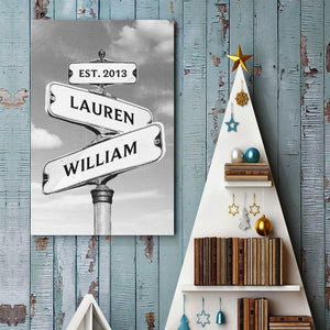 Là où il y a de l'amour, il y a de la vie - Affiche verticale personnalisée pour couple - Cadeau pour mari et femme, anniversaire