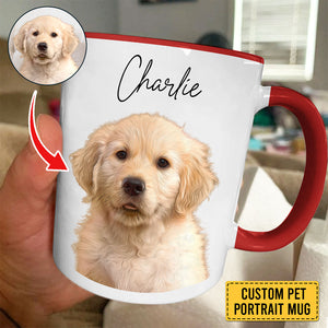 Mug personnalisé avec photo de notre serviteur humain - Cadeau pour les propriétaires et les amoureux des animaux