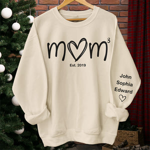 Maman signifie tout - Sweat-shirt unisexe personnalisé avec motif sur la manche - Cadeau d'anniversaire pour maman