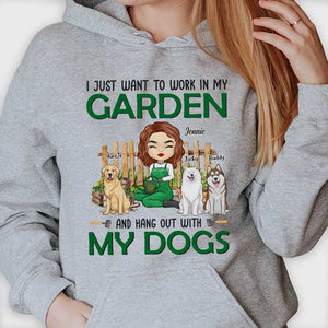 « Passez du temps avec mes chiens » – T-shirt et sweat à capuche unisexe personnalisé – Cadeau pour les amateurs de jardinage