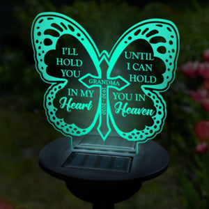 Tu resteras toujours dans nos cœurs - Lampe solaire de jardin commémorative personnalisée - Cadeau commémoratif, cadeau de sympathie