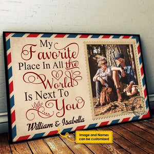 I Adore Staying Next To You - Personalized Horizontal Poster.