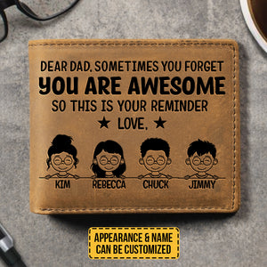 Tu es un papa génial ! Portefeuille à deux volets personnalisé ! Cadeau pour papa