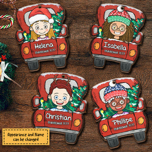 Profitez de Noël 2022 avec vos enfants ! Décoration de Noël en bois personnalisée en forme de voiture