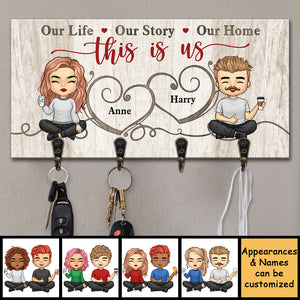 C'est notre vie, notre histoire et notre maison - Porte-clés personnalisé, porte-clés - Cadeaux d'anniversaire, cadeau pour couples, mari et femme