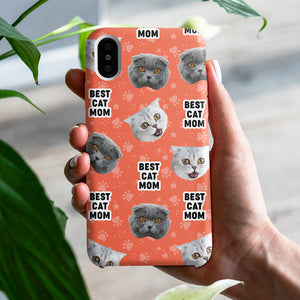 Best Cat Parents Ever - Upload Image, Gift For Pet Lovers - Personalized Phone Case.