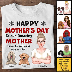 Happy Mother's Day To Our Amazing Mother! Thanks For Putting Up With Our Dad - Gift For Mother's Day, Personalized Unisex T-shirt, Hoodie