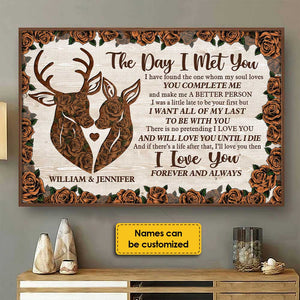 Tu me complète – Affiche horizontale personnalisée – Cadeau pour couple, mari et femme