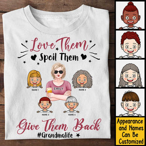 Aimez-les, gâtez-les ! Cadeau pour grand-mère, t-shirt unisexe personnalisé, sweat à capuche
