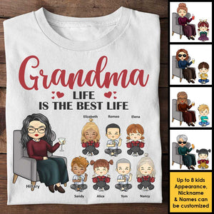 Grandma Life Is The Best Life - Gift For Mom, Grandma - Personalized Unisex T-shirt, Hoodie