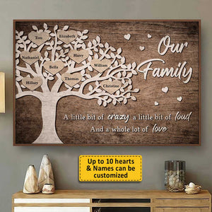 Un peu de folie - Affiche horizontale personnalisée - Cadeau pour grands-parents