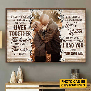 Je t'ai eu et tu m'as eu - Affiche horizontale personnalisée - Télécharger une image, cadeau pour couple, mari et femme