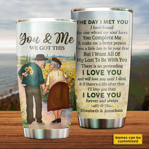 Je t'aime pour toujours et à jamais - Gobelet personnalisé - Cadeau pour couple, mari et femme