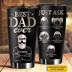 Meilleur papa de tous les temps - Gobelet personnalisé gravé au laser - Cadeau pour papa