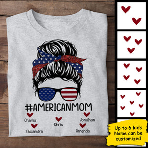 American Mom - Gift For 4th Of July - Personalized Unisex T-Shirt.