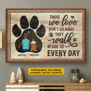 Ceux que nous aimons ne partent jamais - Affiche horizontale personnalisée - Cadeau pour les amoureux des animaux