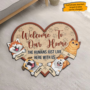 Pas besoin de frapper - Tapis décoratif personnalisé - Cadeau pour les amoureux des animaux