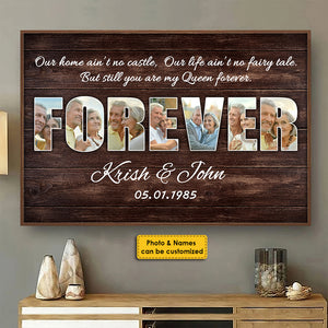 You Are My Queen Forever - Personalized Horizontal Poster.