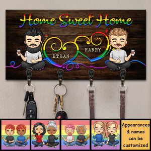 Porte-clés personnalisé « Home Sweet, You And Me » – Cadeau pour couple, mari et femme