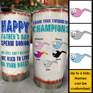 Cher papa, champion de natation - Gobelet personnalisé - Cadeau pour papa, cadeau pour la fête des pères