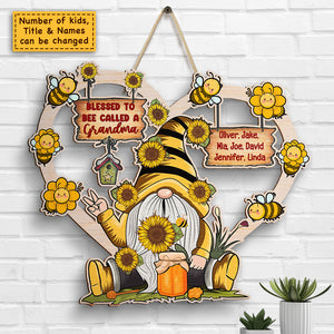 Béni soit mon nom de grand-mère ! Panneau en bois personnalisé ! Cadeau pour grand-mère et grands-parents