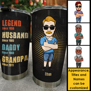 Légende Mari Papa - Gobelet Personnalisé - Cadeau pour Papa, Grand-Père