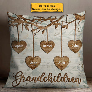 Les petits-enfants rendent la vie plus belle – Cadeau pour grand-mère, oreiller personnalisé (coussin inclus)