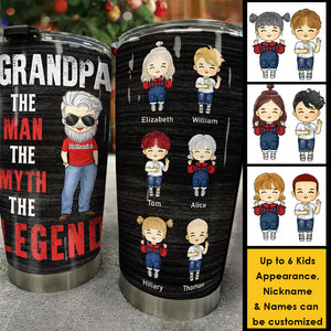 Papa Grand-père Le Mythe La Légende - Cadeau pour papa, grand-père - Gobelet personnalisé
