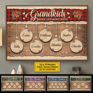 Merry Christmas With Our Family - Personalized Horizontal Poster.
