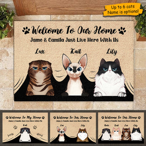 Welcome To Our Home - Personalized Decorative Mat.