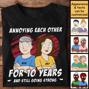 Couple agaçant, bras croisés - T-shirt personnalisé - Cadeau pour couple, mari et femme