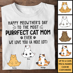 Bonne fête des chats, on t'aime ! T-shirt unisexe personnalisé, sweat à capuche, cadeau pour les amoureux des chats