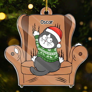 Jingle Cats All The Way - Décoration personnalisée en acrylique pour chat - Cadeau de Noël pour les propriétaires et les amoureux des animaux