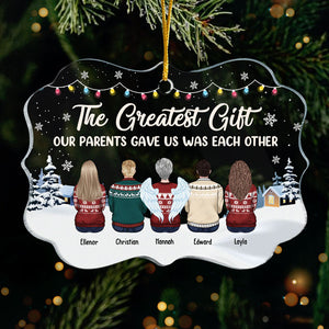 Le plus beau cadeau de Noël - Décoration de Noël personnalisée en acrylique en forme de Benelux - Cadeau pour frères et sœurs, cadeau de Noël