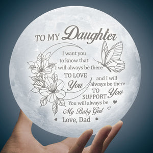 Tu seras toujours ma petite fille - Lampe de lune - À ma fille, cadeau pour fille, cadeau de papa pour fille, cadeau d'anniversaire pour fille, cadeau de Noël