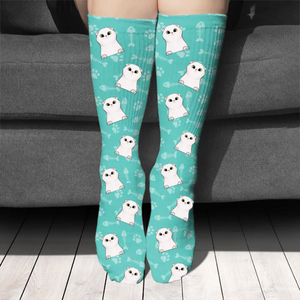 Patte colorée - Cadeau pour les amoureux des chats - Chaussettes personnalisées