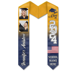 Nous l'avons fait, promotion 2024 - Étole de remise de diplôme personnalisée - Télécharger une image, cadeau de remise de diplôme