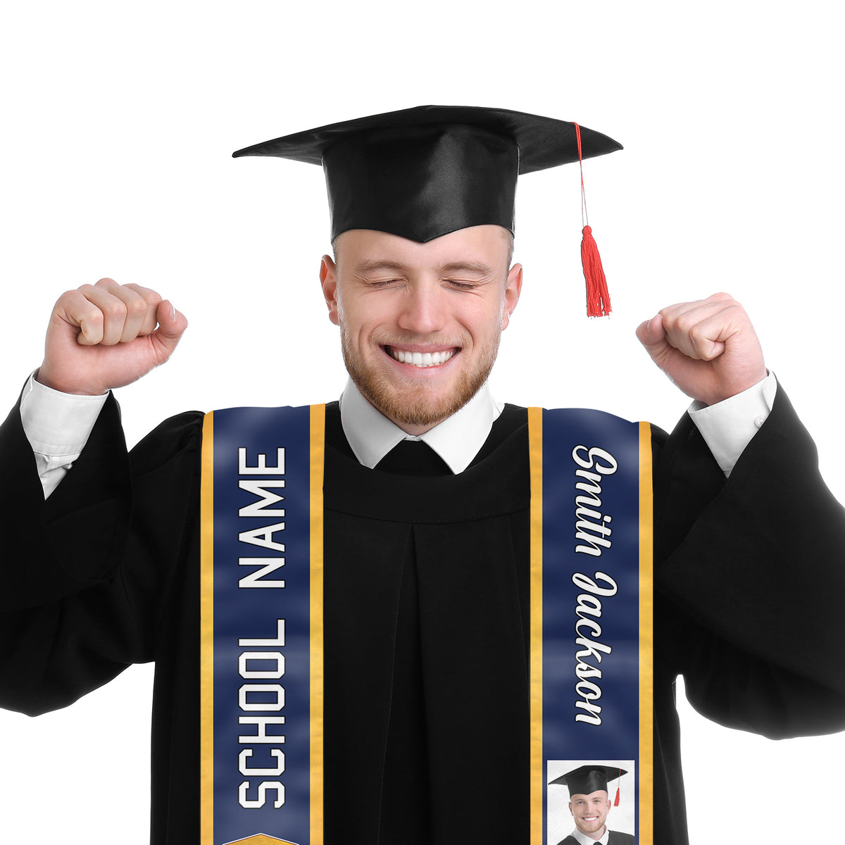 Promotion 2024 : c'est fait ! Étole de remise de diplôme personnalisée ! Télécharger une image, cadeau de remise de diplôme