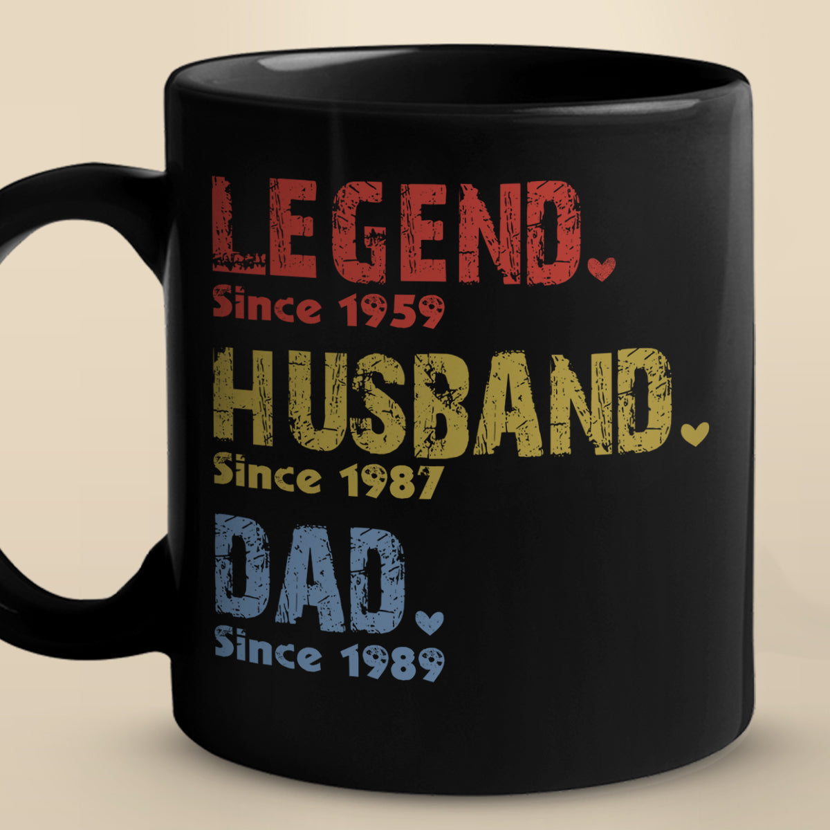 Comme un papa, mais plus accroupi - Tasse noire personnalisée pour la famille - Cadeau d'anniversaire pour papa