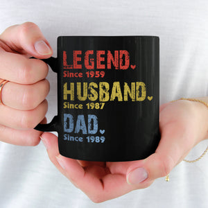 Comme un papa, mais plus accroupi - Tasse noire personnalisée pour la famille - Cadeau d'anniversaire pour papa