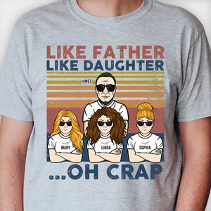 Tel père, telle fille - T-shirt unisexe personnalisé, sweat à capuche - Cadeau pour papa