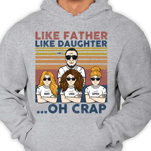 Tel père, telle fille - T-shirt unisexe personnalisé, sweat à capuche - Cadeau pour papa